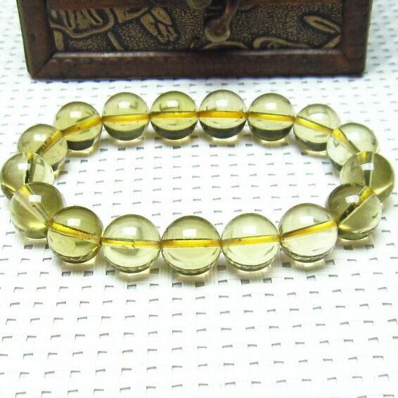 ミルキークォーツ イエロー ブレスレット 12mm おまかせ便 111-1729