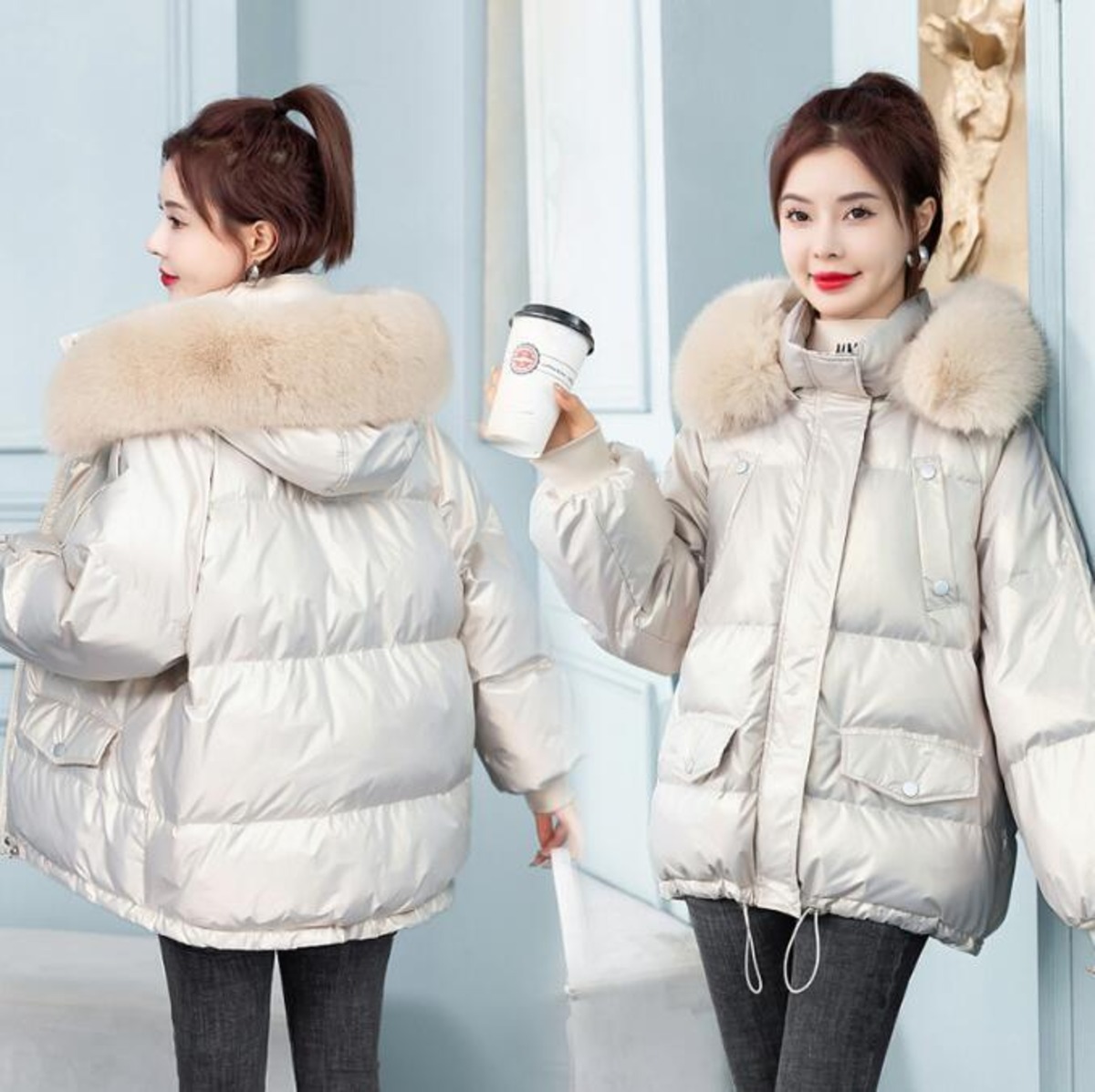 冬 綿の服 綿入れコート 韓国 ジャケット 秋冬綿入りコート フード付き 保温 コート ★S-2XL | tezukuri9988