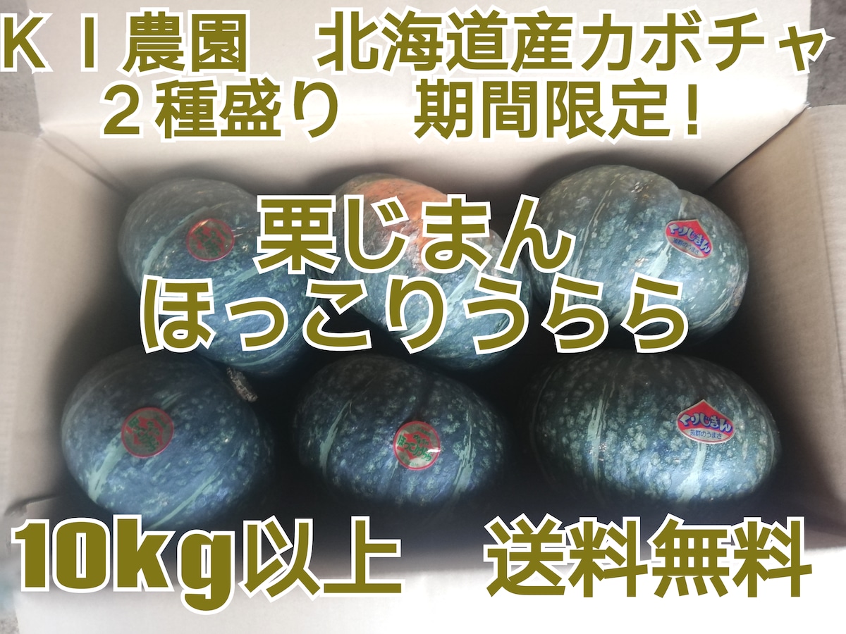 KI農園 北海道産 カット冷凍カボチャ(恋するマロン♥) 10kg沖縄、離島