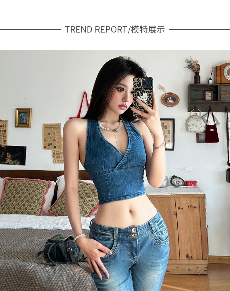 gagaopt デザインニッチ V ネックキャミソール女性の夏の新しい露出