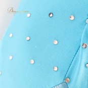 社交ダンス 衣装 スタンダードドレス ワンピース ドレス ブルー系 ウィッシュプラス Wish plus 水色 レース フリル デモ 競技 ダンス パーティ 発表会 おしゃれ 女性用 競技用 発表会用 お洒落