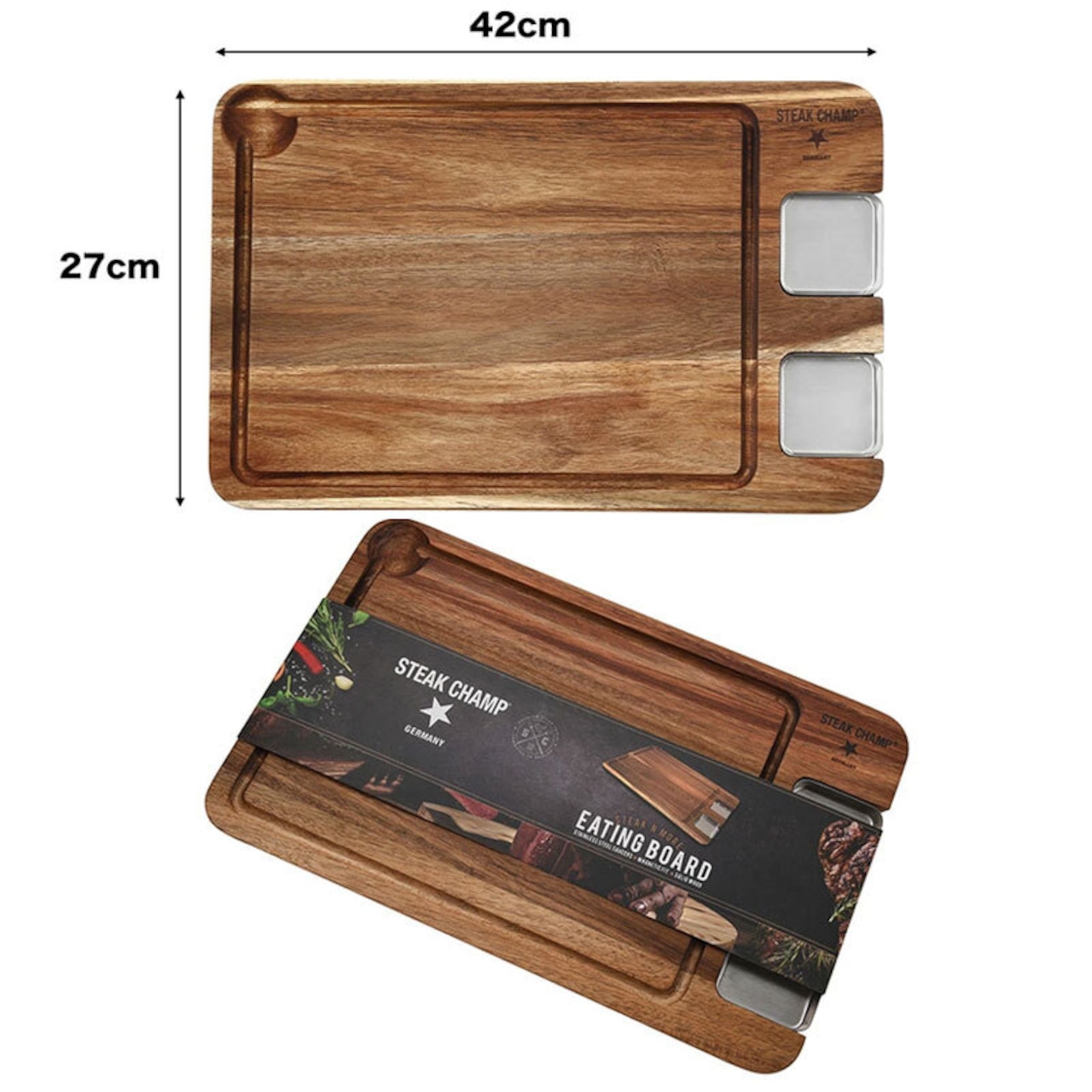 steakchamp ステーキチャンプ EATING BOARD カッティングボード ステーキボード ステーキプレート 木目 キャンプ アウトドア 用品 グッズ バーベキュー