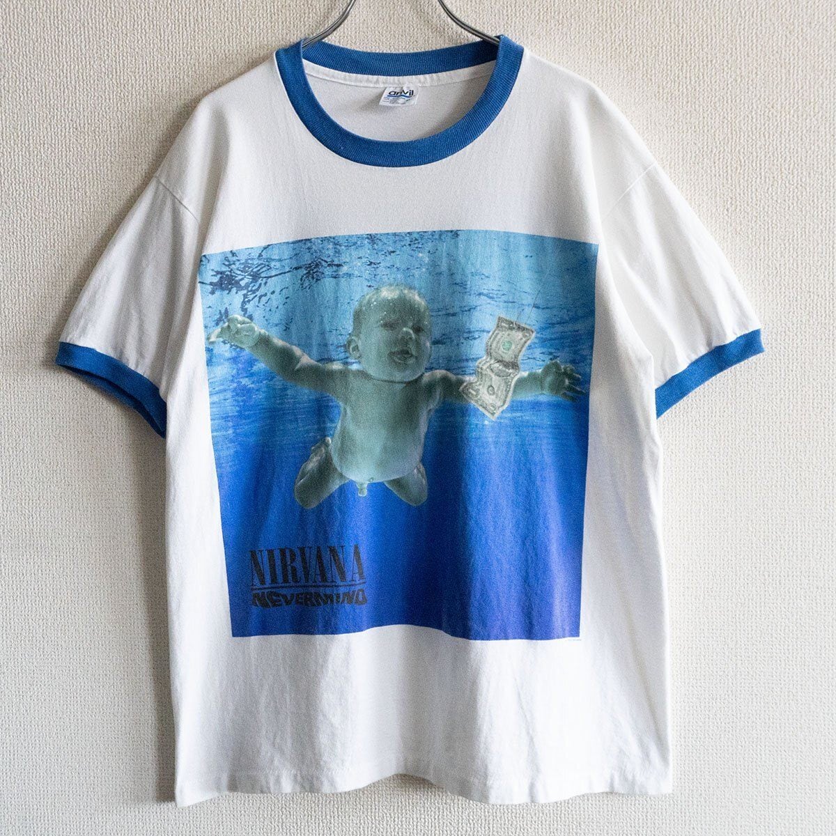希少/90s】 【NIRVANA NEVERMIND リンガー Tシャツ】 M ニルヴァーナ
