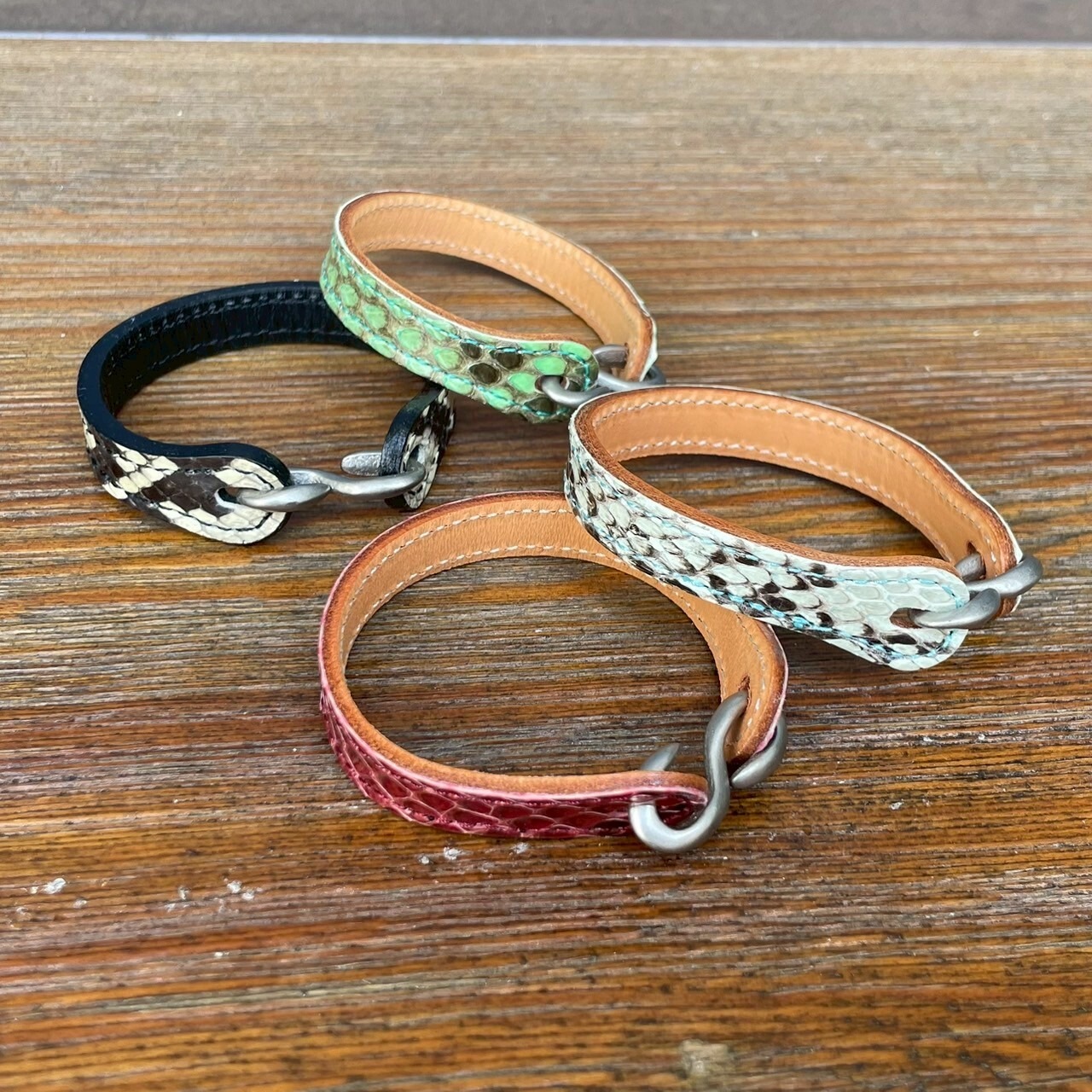 ブレスレット Sフック パイソン