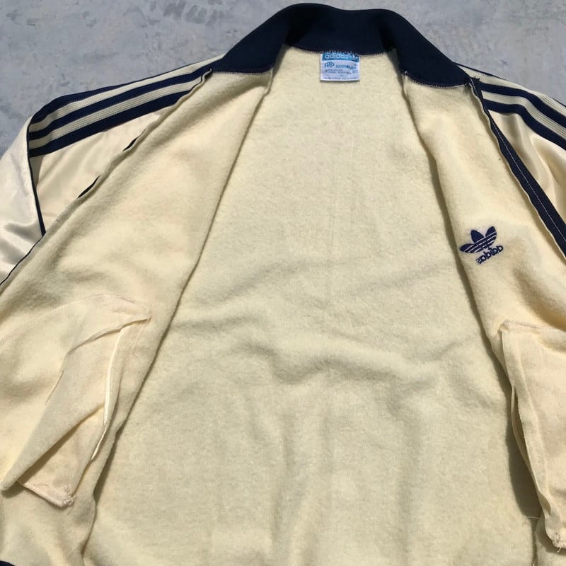 80年代adidas ATP トラックジャケット　クリーム✖️ブラック　Lサイズ