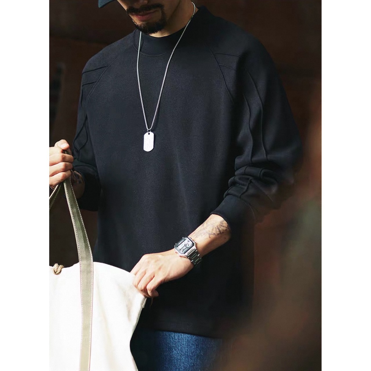 Structured shoulder detail sweat 1289 - 10