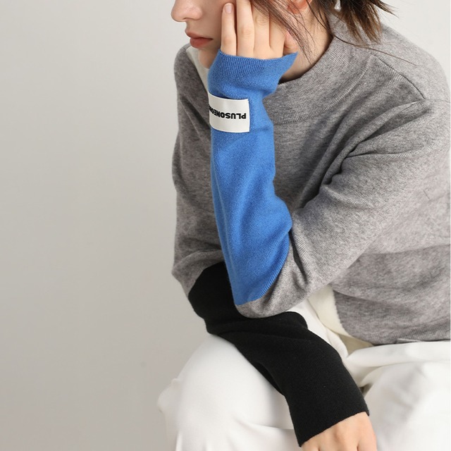 Color block knit A00258