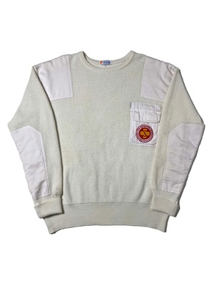 EU vintage white color technical knit