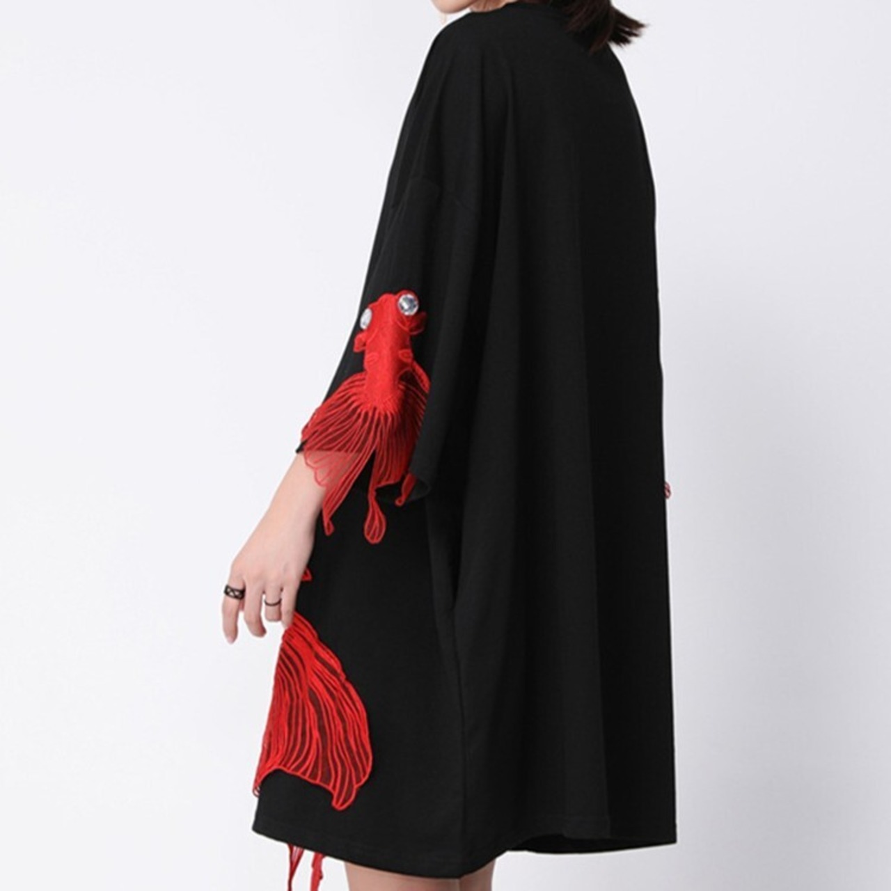 Goldfish Embroidery Dress / ゴールドフィッシュ エンブロイダリー ドレス ワンピース