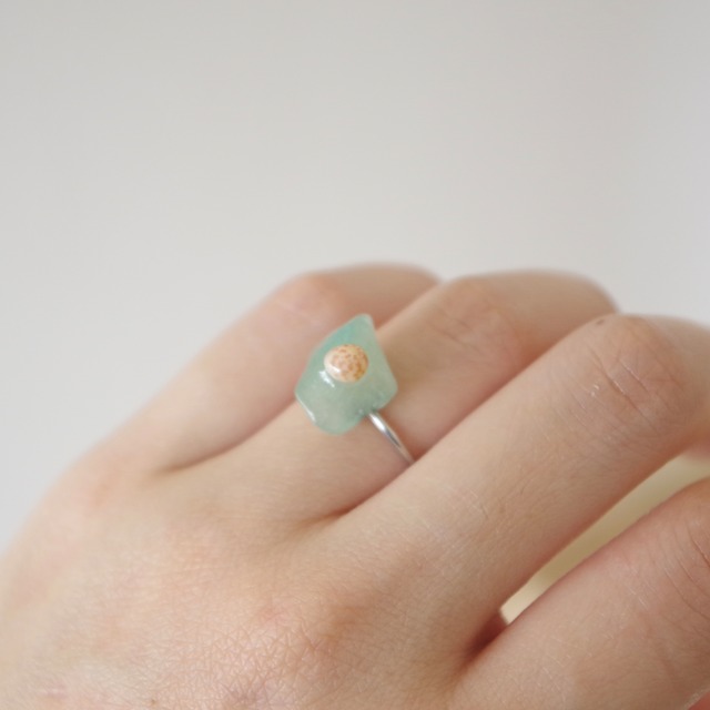 Rocky Shore Ring 【グリーンクォーツァイト】