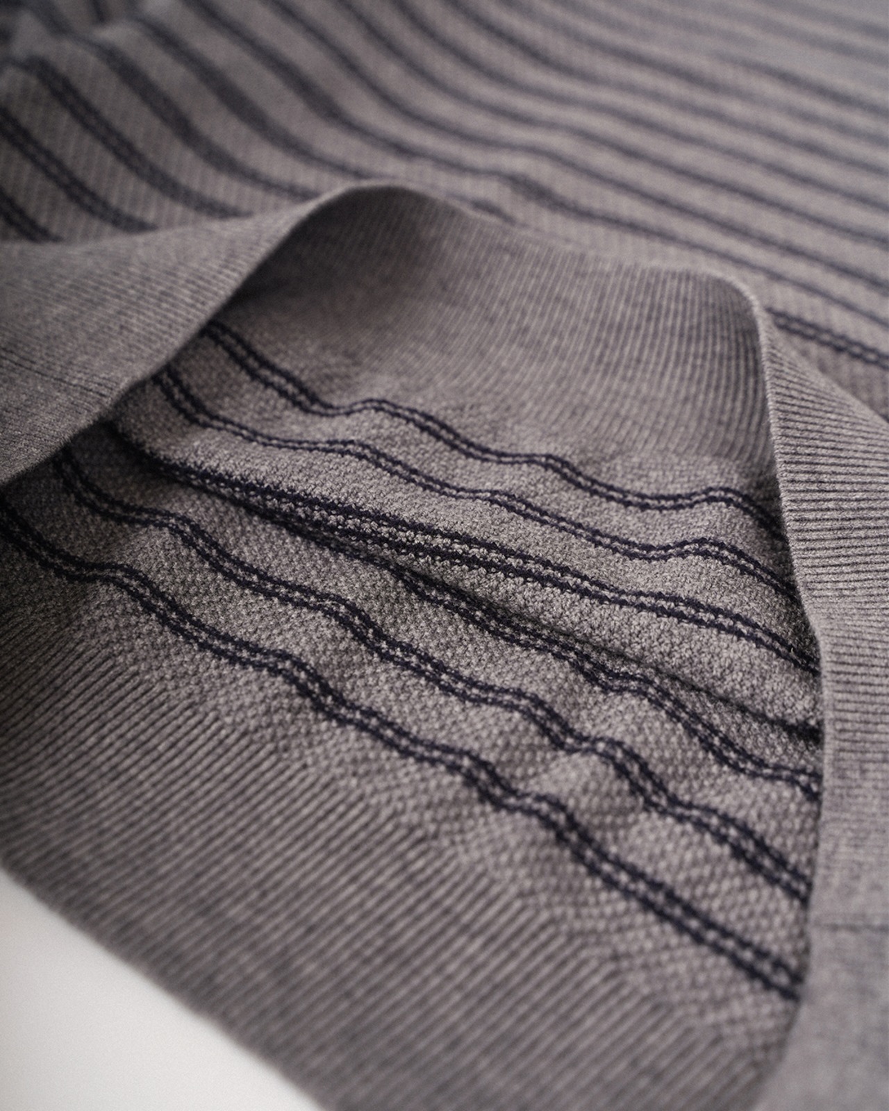 【#Re:room】HENRI NECK BORDER CREW KNIT［REK166］