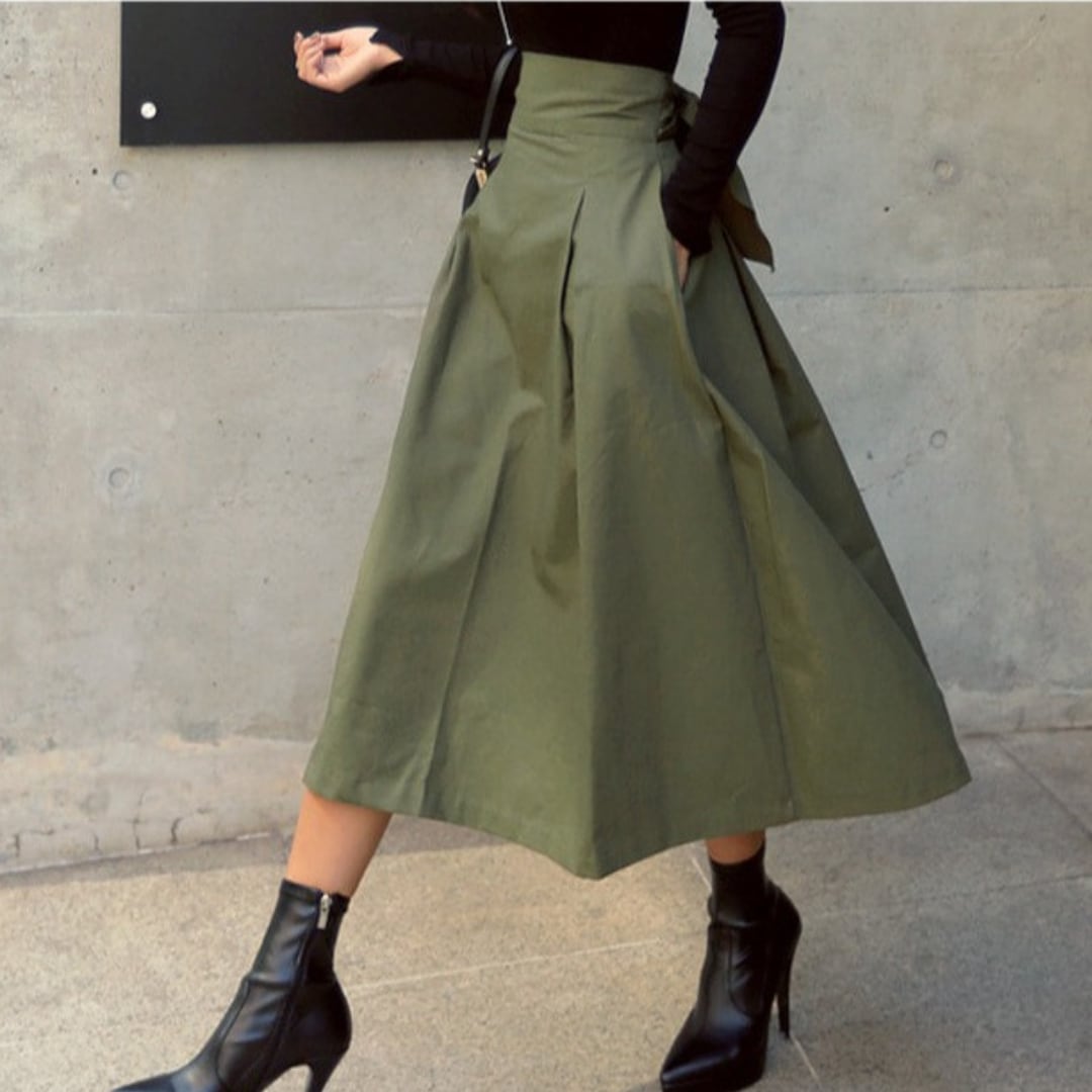 フレアー バックリボン スカート 3412356