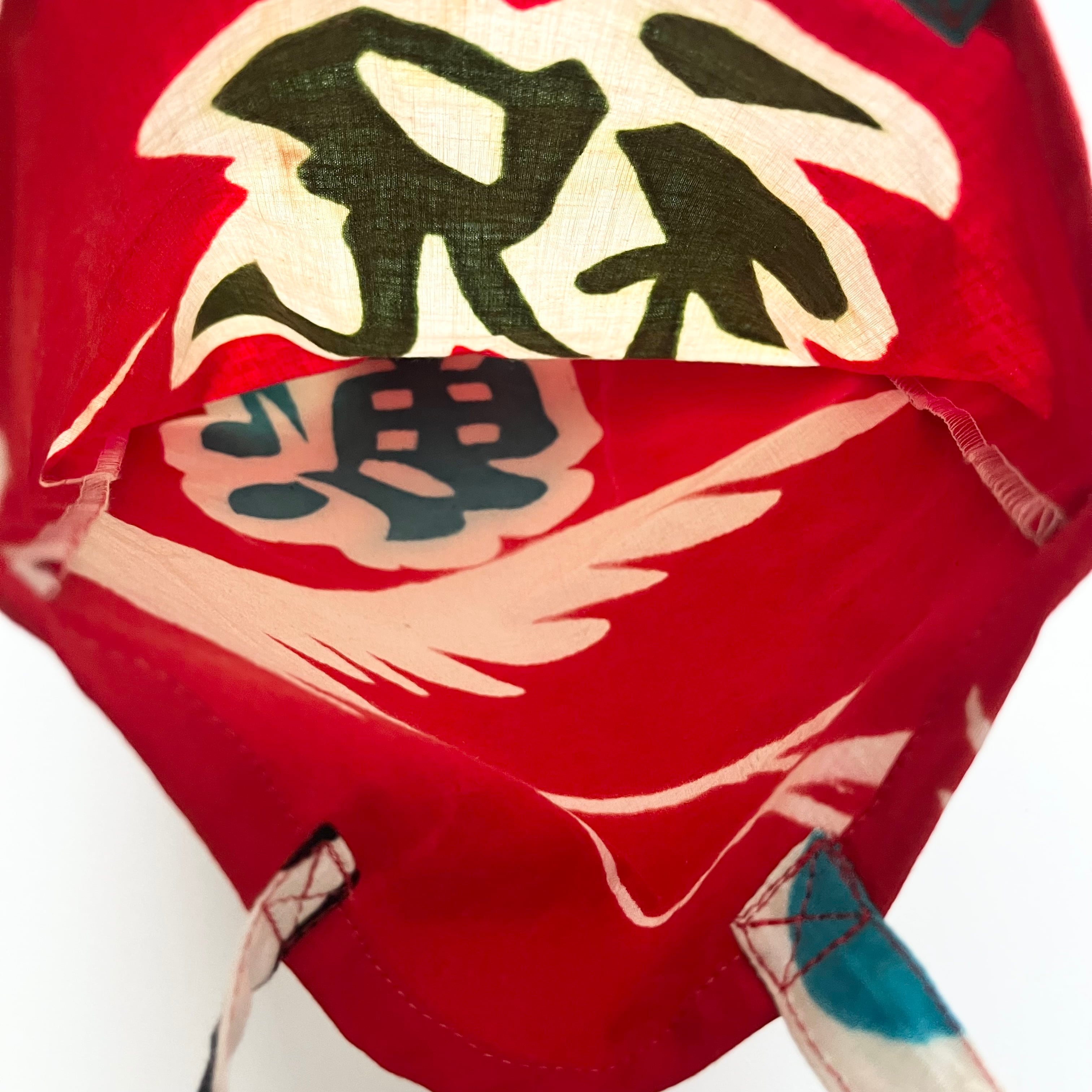 大漁旗リメイクエコバッグ タブレットサイズ「祝」赤 | origami