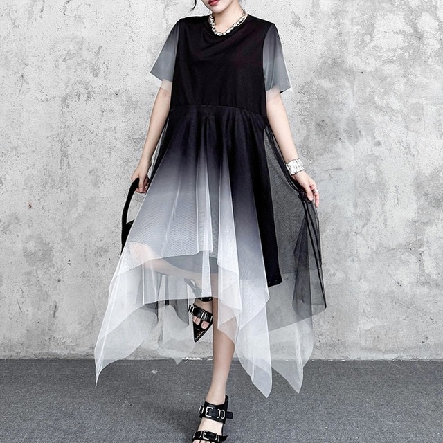 asymmetry drape tops / l0611