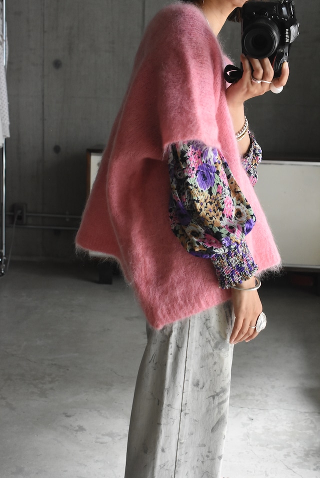 OK/80's Design Flower blouse.