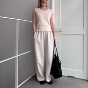 ヴィンテージライクリブtank/オフホワイト