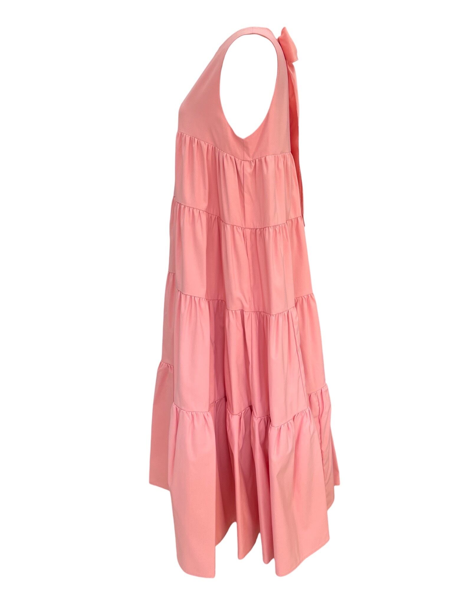 バックリボンティアードワンピース Pink | amin pur