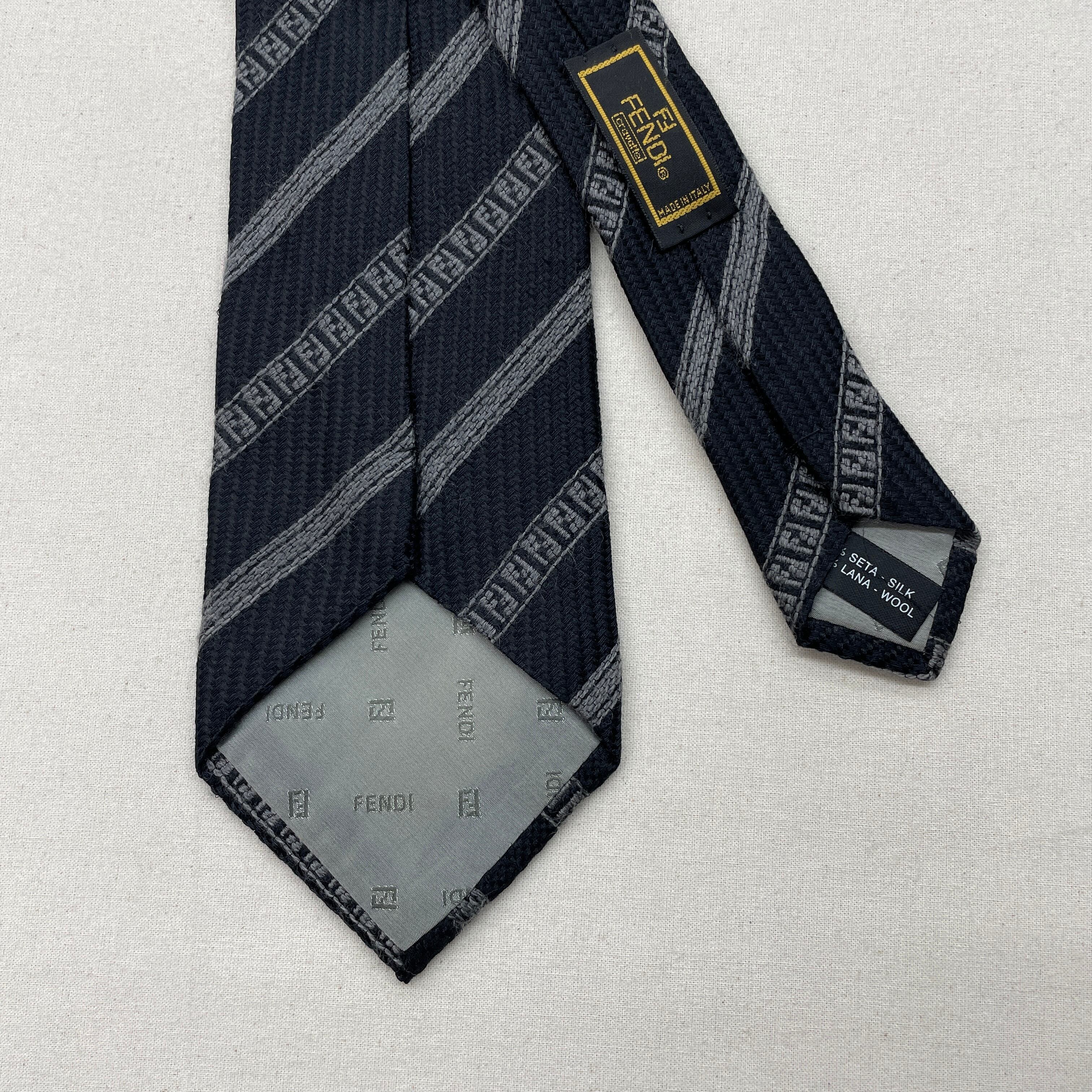 FENDI】necktie フェンディ ネクタイ 黒 イタリア製 | no pain no gain