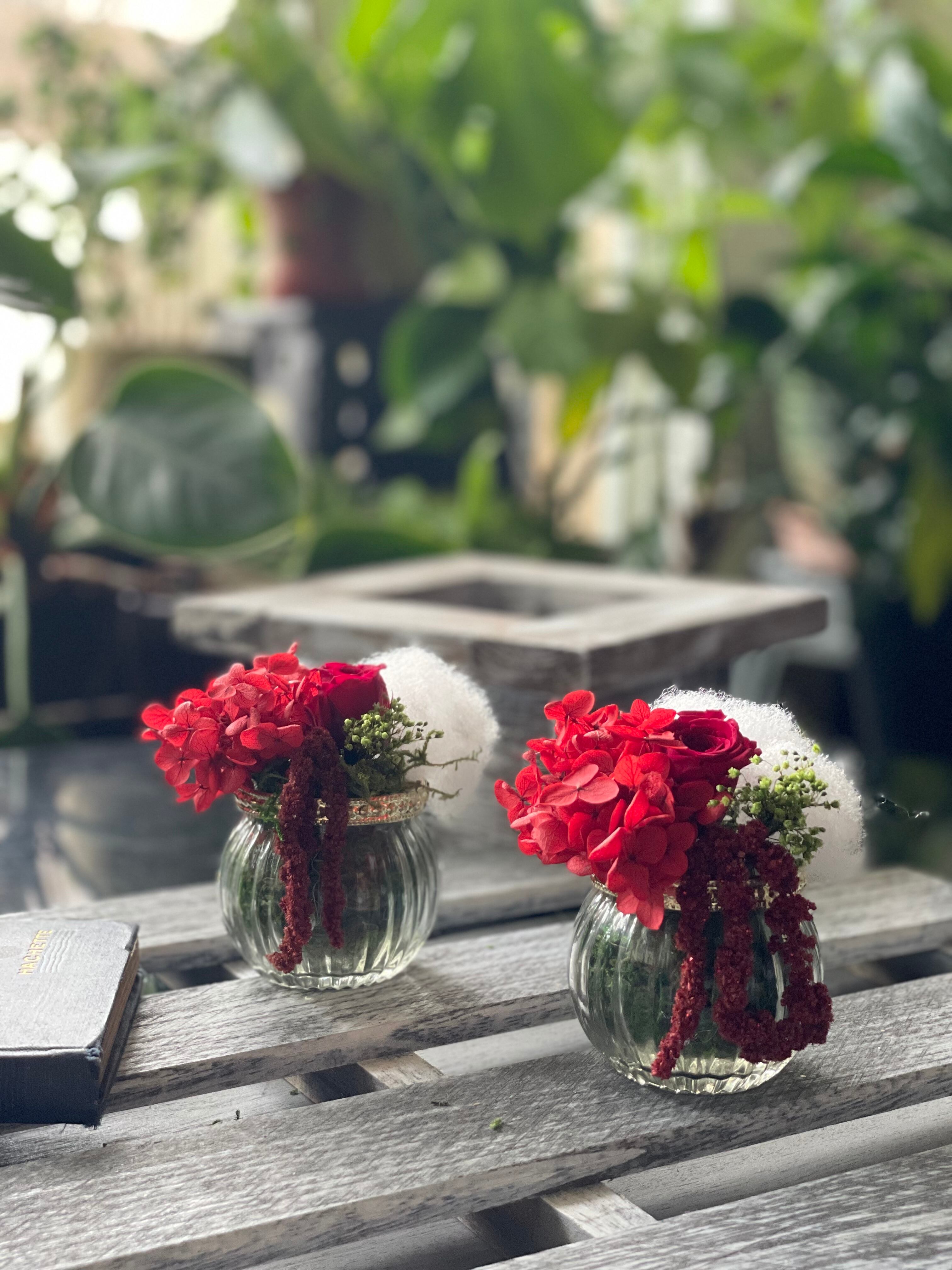 ガラスのクリスマスアレンジ♡ | 京都宇治市プリザーブドフラワー