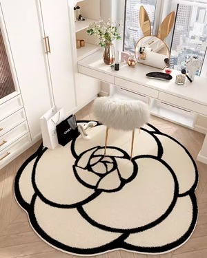[80cm] 5Colors*Camellia Rug カメリアラグ / 一人暮らし / 寝室 / ドレッサーインテリア / サロンインテリア / Petit courrier