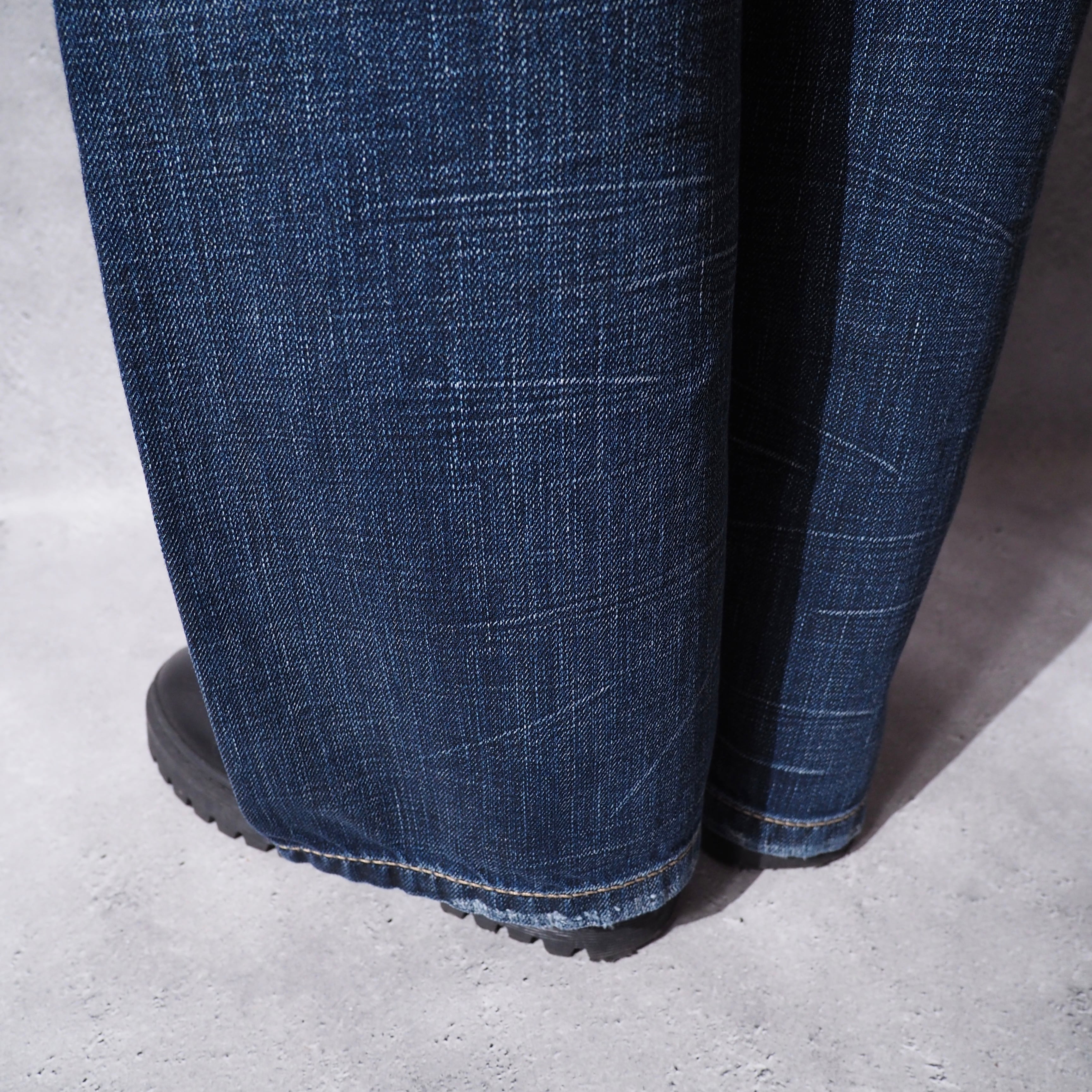 ” Express Jeans ” Street culture Big logo Embossed vintage Indigo Denim pants