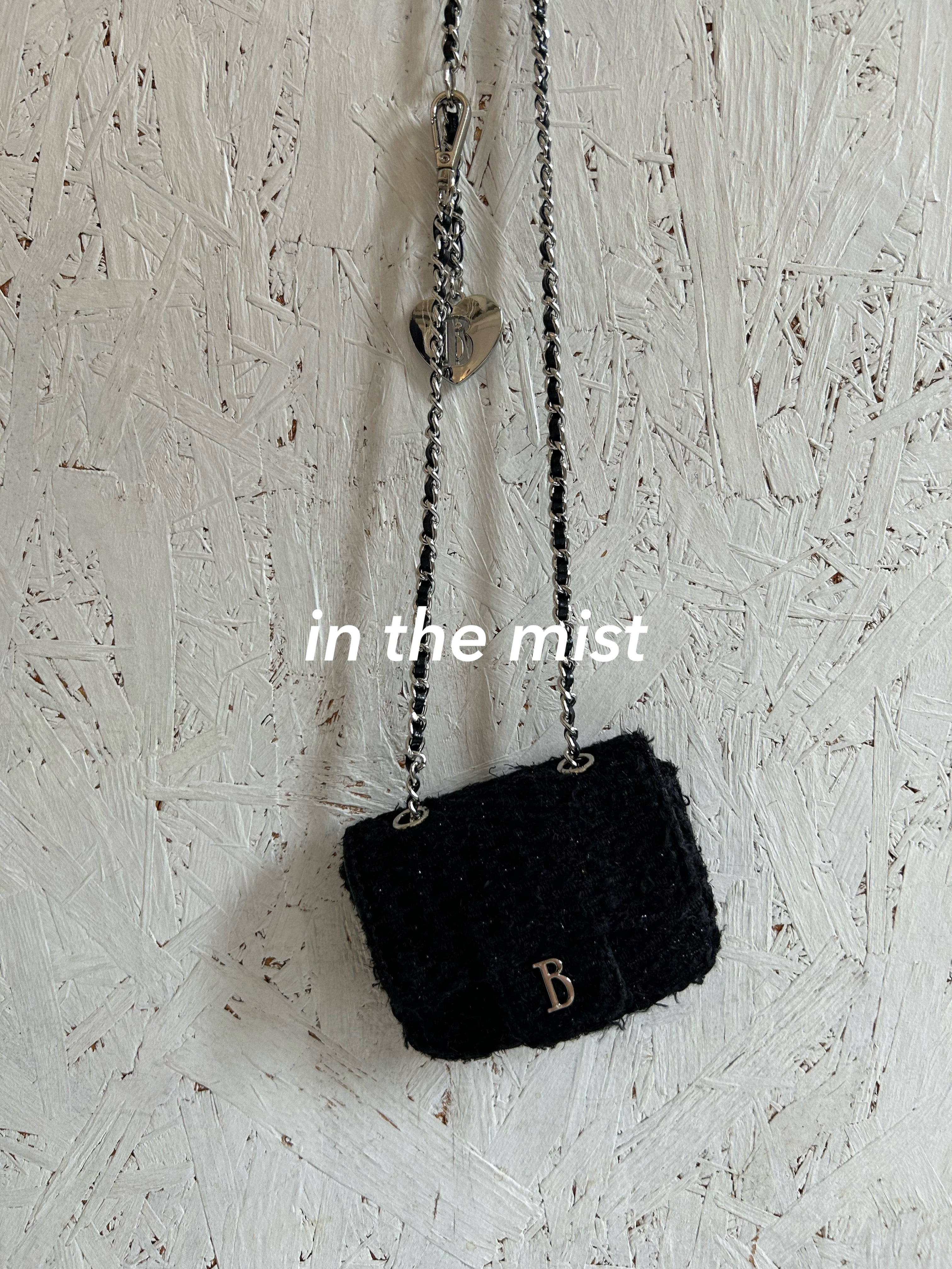 The Barnnet】Tweed Chain Belt Mini Bag | in the mist