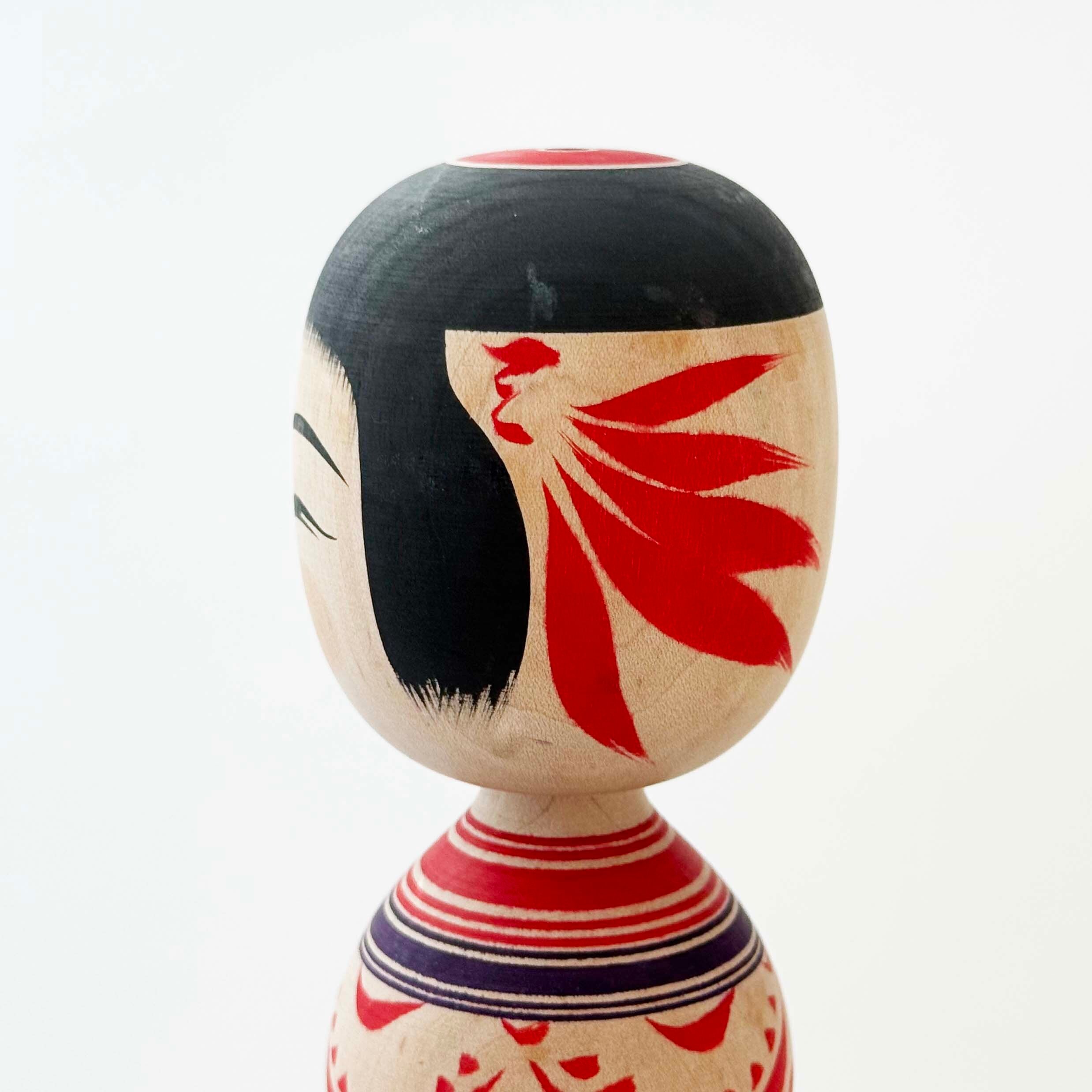 津軽系 / 笹森淳一工人（牡丹とアイヌ模様30cm）