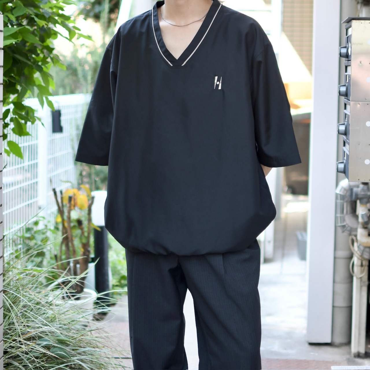 dead stock half sleeve nylon pullover