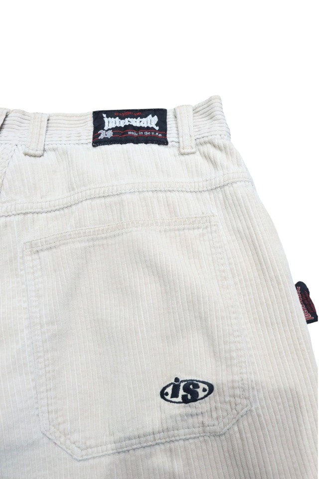 Interstate Off-White Corduroy Baggy Shorts