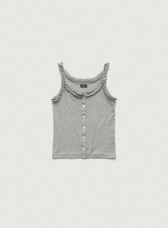 [The Barnnet] Lebeau Button Sleeveless Top_Grey 正規品 韓国ブランド 韓国通販 韓国代行 韓国ファッション ザ バーネット ザバーネット 日本 店舗