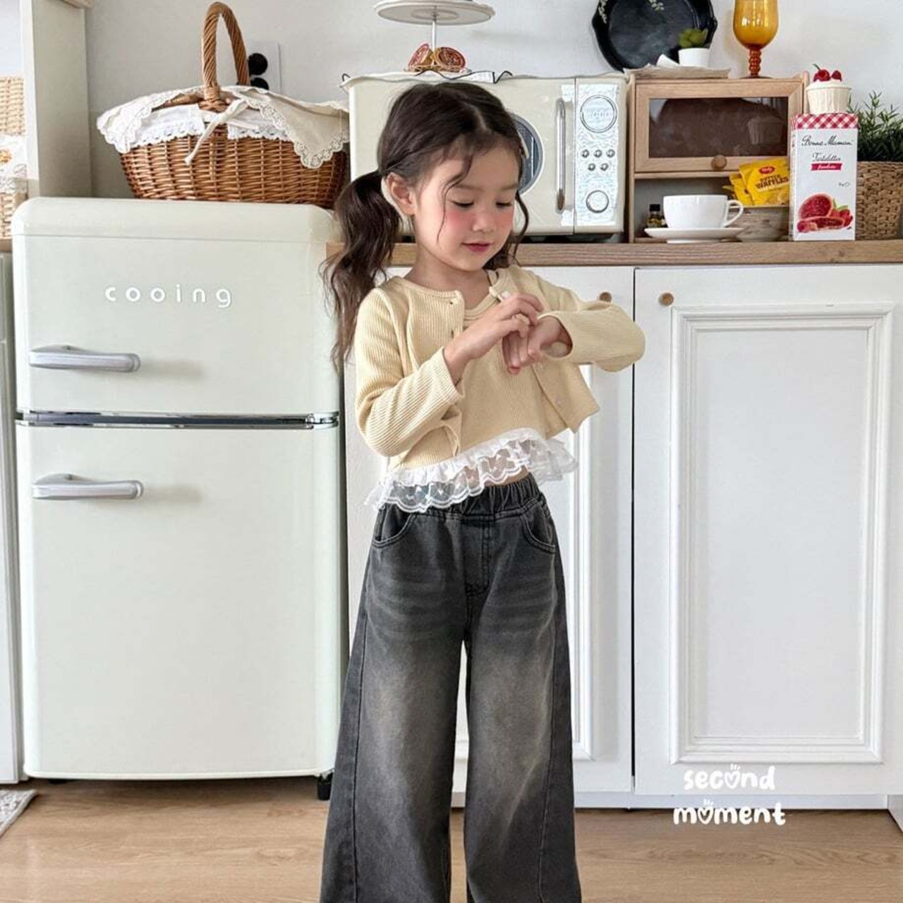 韓国子供服 / 26Autumn / 〖取寄〗second moment / スムージーカーディガンセット / キッズ服 / 女子服 *XS~JL*