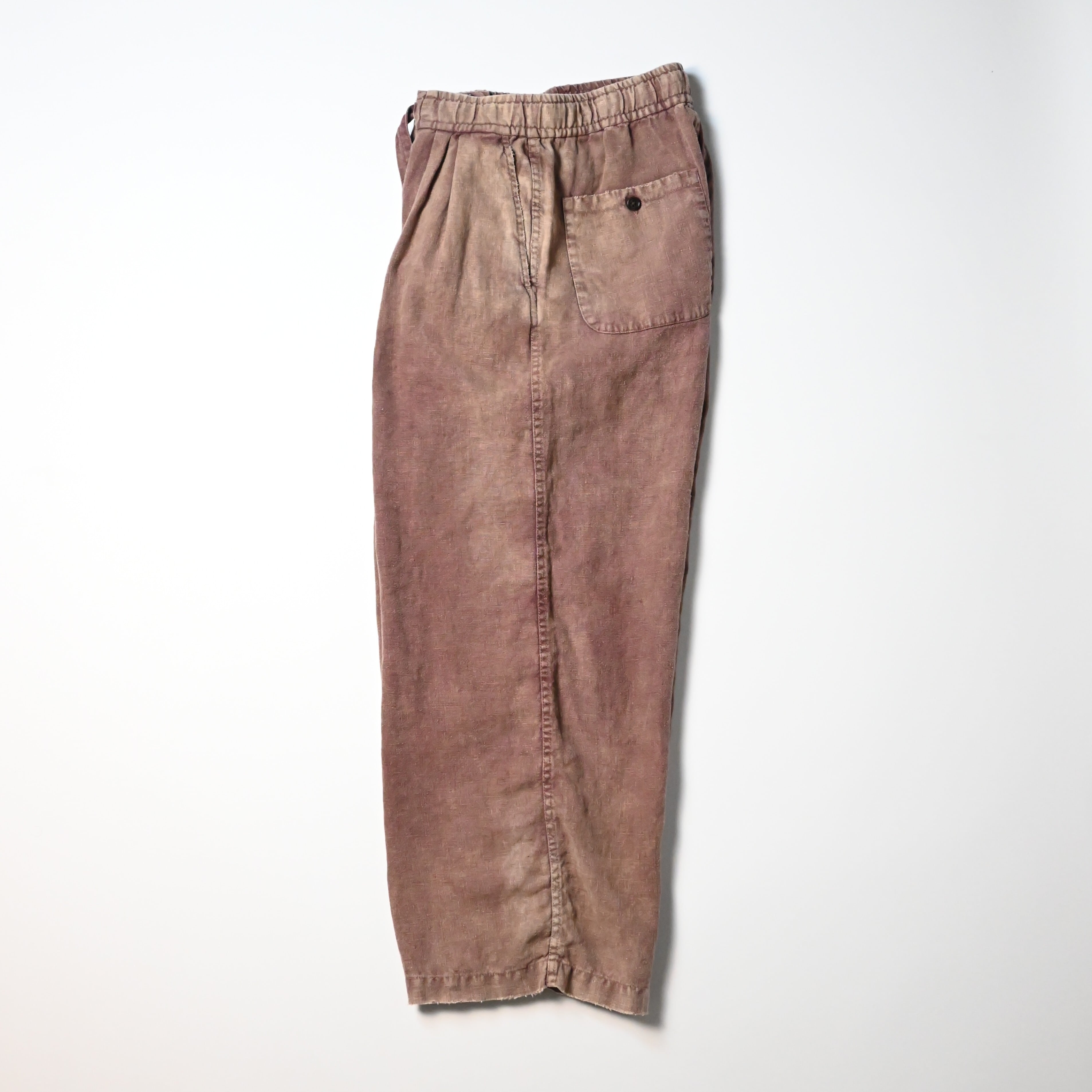 ANACHRONORM / FADED SULFUR DYED LINEN WIDE EASY PANTS | GANKO