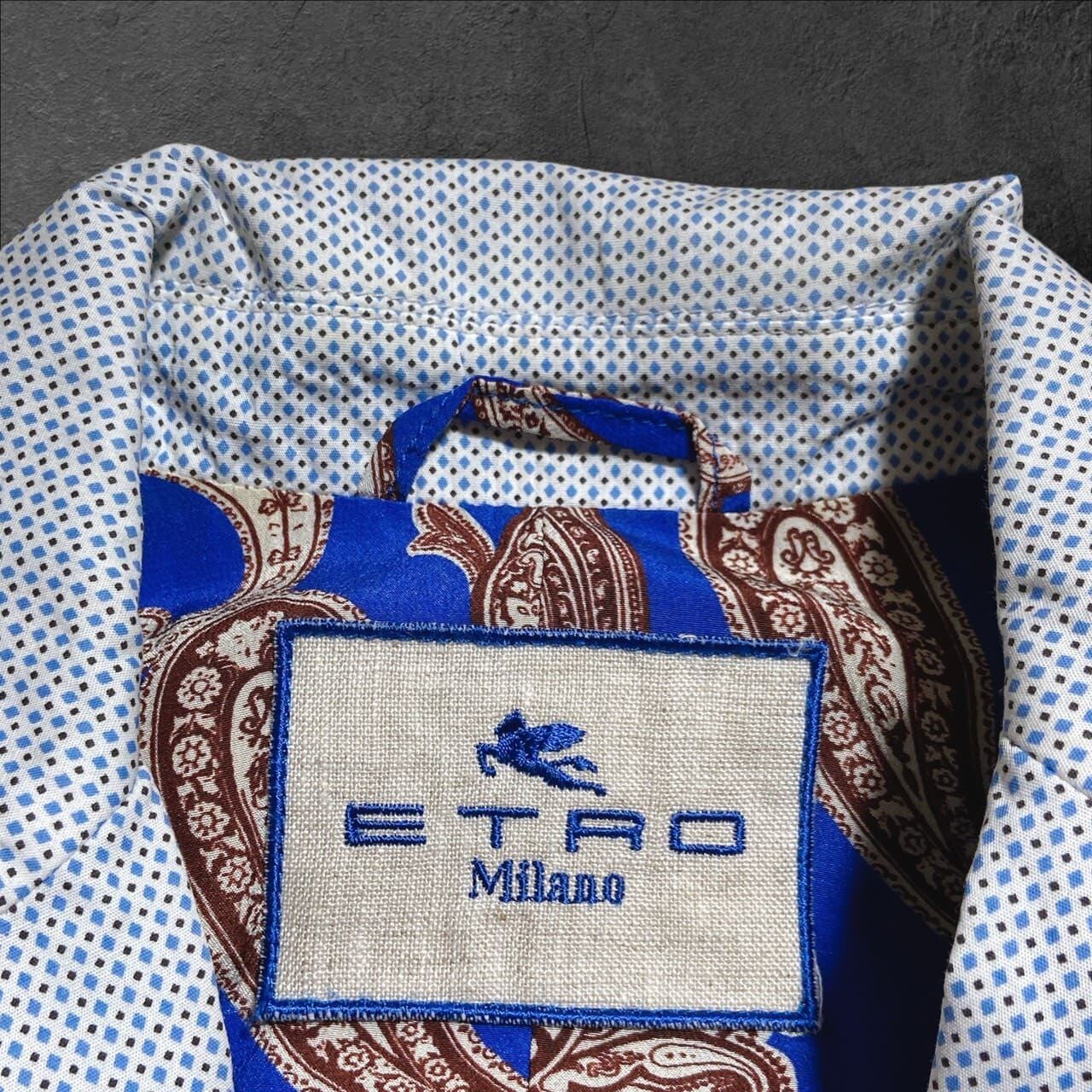 ETRO エトロ テーラードジャケット ペイズリー柄 スカーフ柄