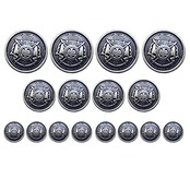 Chunyu ボタン ブレザー ボタン メタルボタン レトロなボタン 16個 (ブロンズ)