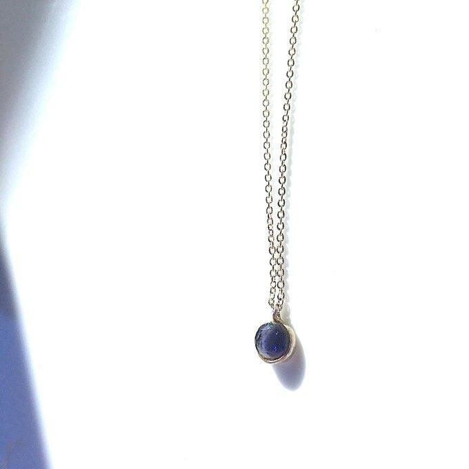 【一点物】SV925✦3月の誕生石✦⋆.·海の羅針盤アイオライトpetiteネックレス⋆.·✦