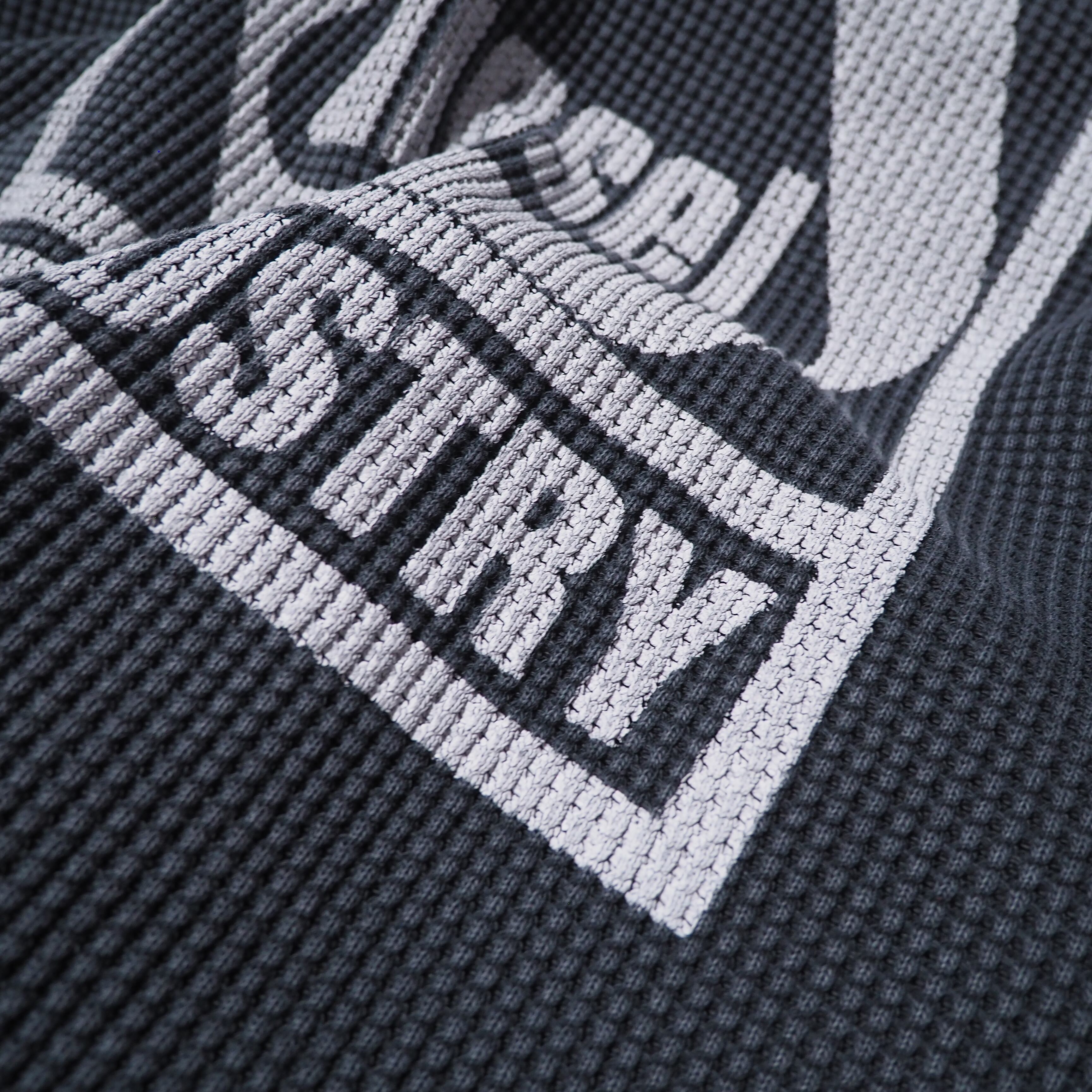 " DIESEL " Pigment Dyed × Logo printed Over silhouette Thermal Tee