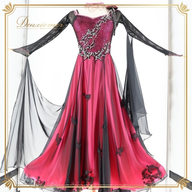 社交ダンス 衣装 タカダンス TAKADANCE スタンダードドレス ドレス ワンピース スタンダード フロート レース 花 デモ 競技 かわいい 光沢 高級感 メッシュ 発表会 パーティ ピンク 黒 ブラック系 ピンク系 ふんわり スカート レディース Mサイズ おしゃれ ダンス衣装 競技用 イベント用 ステージ衣装 社交ダンス 衣装 タカダンス TAKADANCE スタンダードドレス ドレス ワンピース スタンダード フロート レース 花 デモ 競技 かわいい 光沢 高級感 メッシュ 発表会 パーティ ピンク 黒 ブラック系 ピンク系 ふんわり スカート レディース Mサイズ おしゃれ ダンス衣装 競技用 イベント用 ステージ衣装