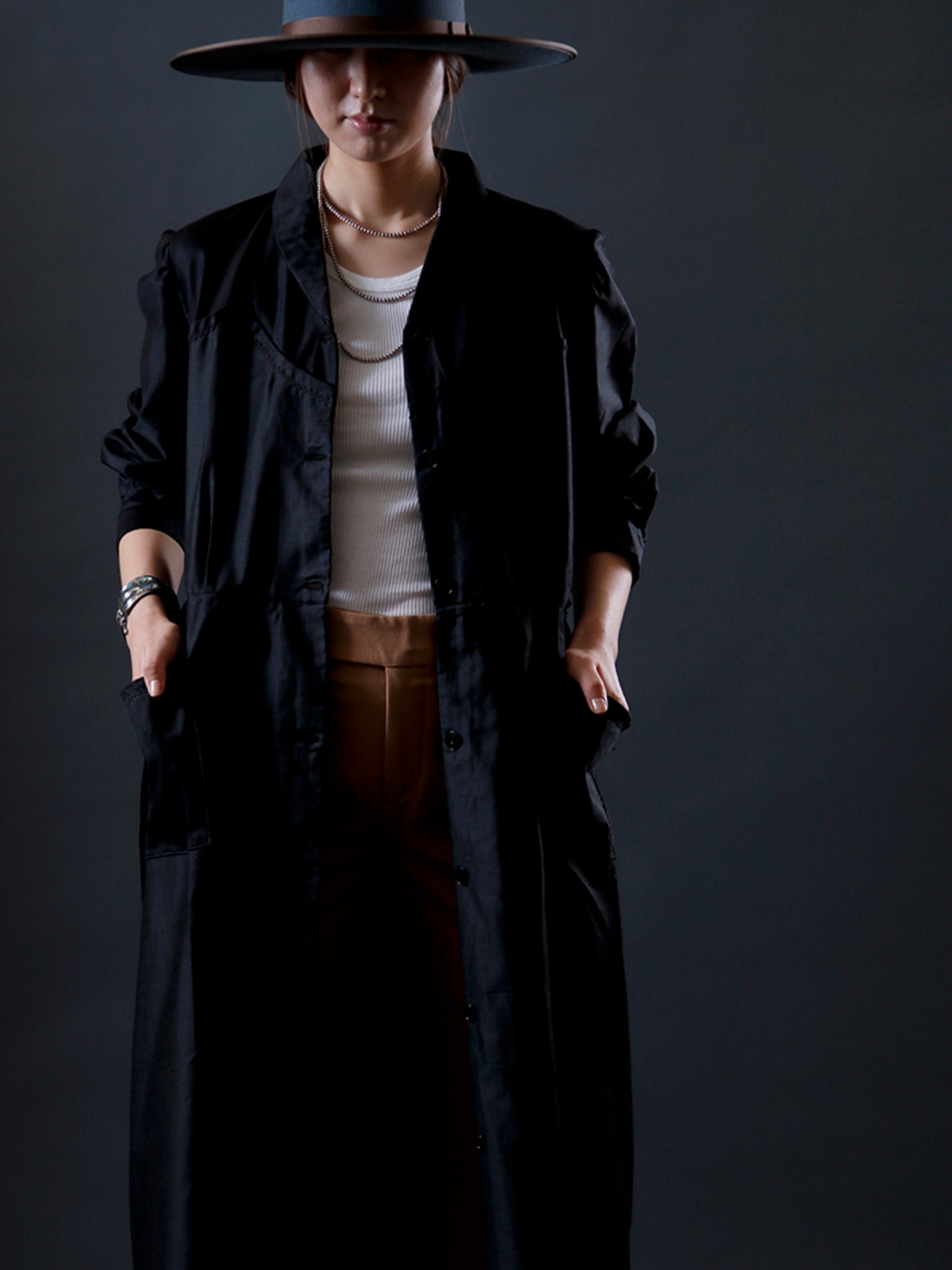 1950's Lextra / French Black Moleskin Gown Dress