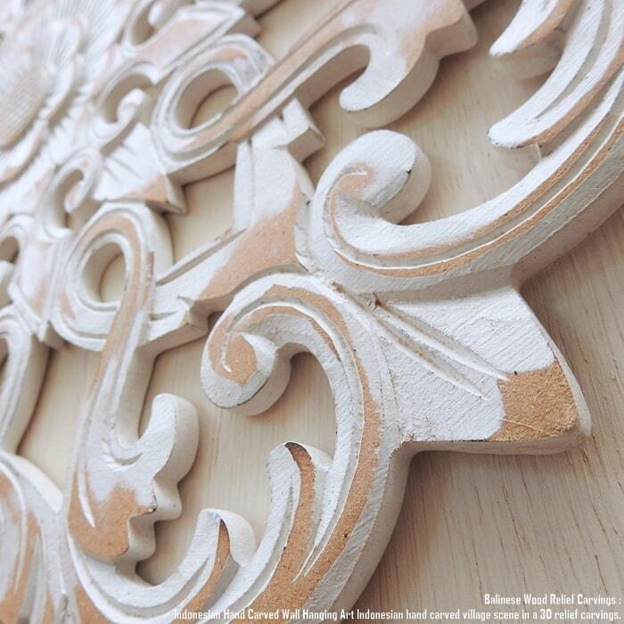 レリーフ 60cm 丸 円形 ラウンド [3] WW アートパネル 木彫り フレーム