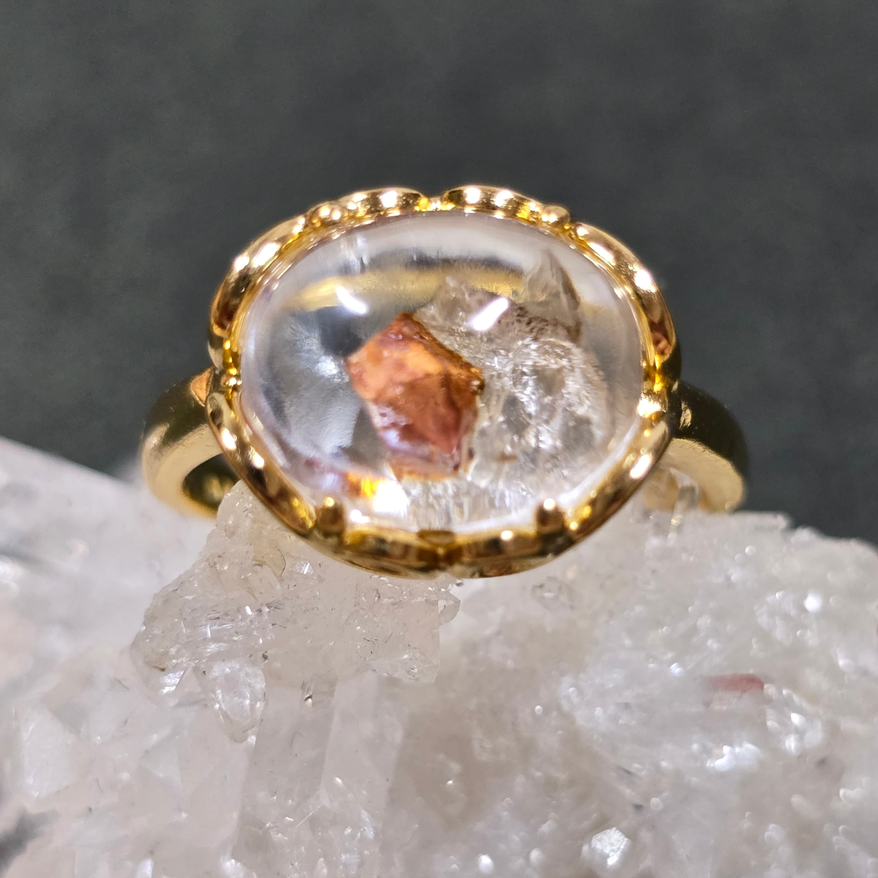 クォーツインクォーツ リング クォーツインクォーツ 指輪 ゴールド