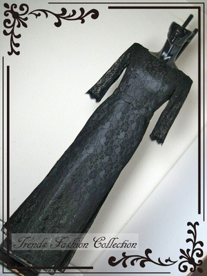 ★送料無料★7号(S)☆半袖総レース仕様ロング丈のワンピ－ス[OPN2025]