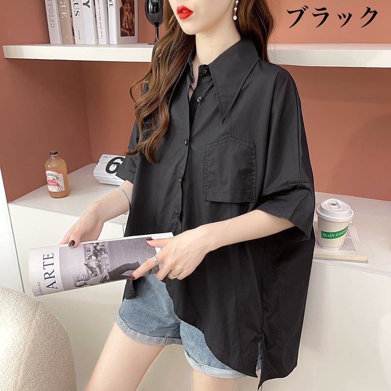 シャツ 半袖シャツ トップス レディース 半袖 襟付き ポロカラー