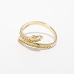 スネークモチーフ ダイヤモンド デザインリング K18 / 0.150ct
