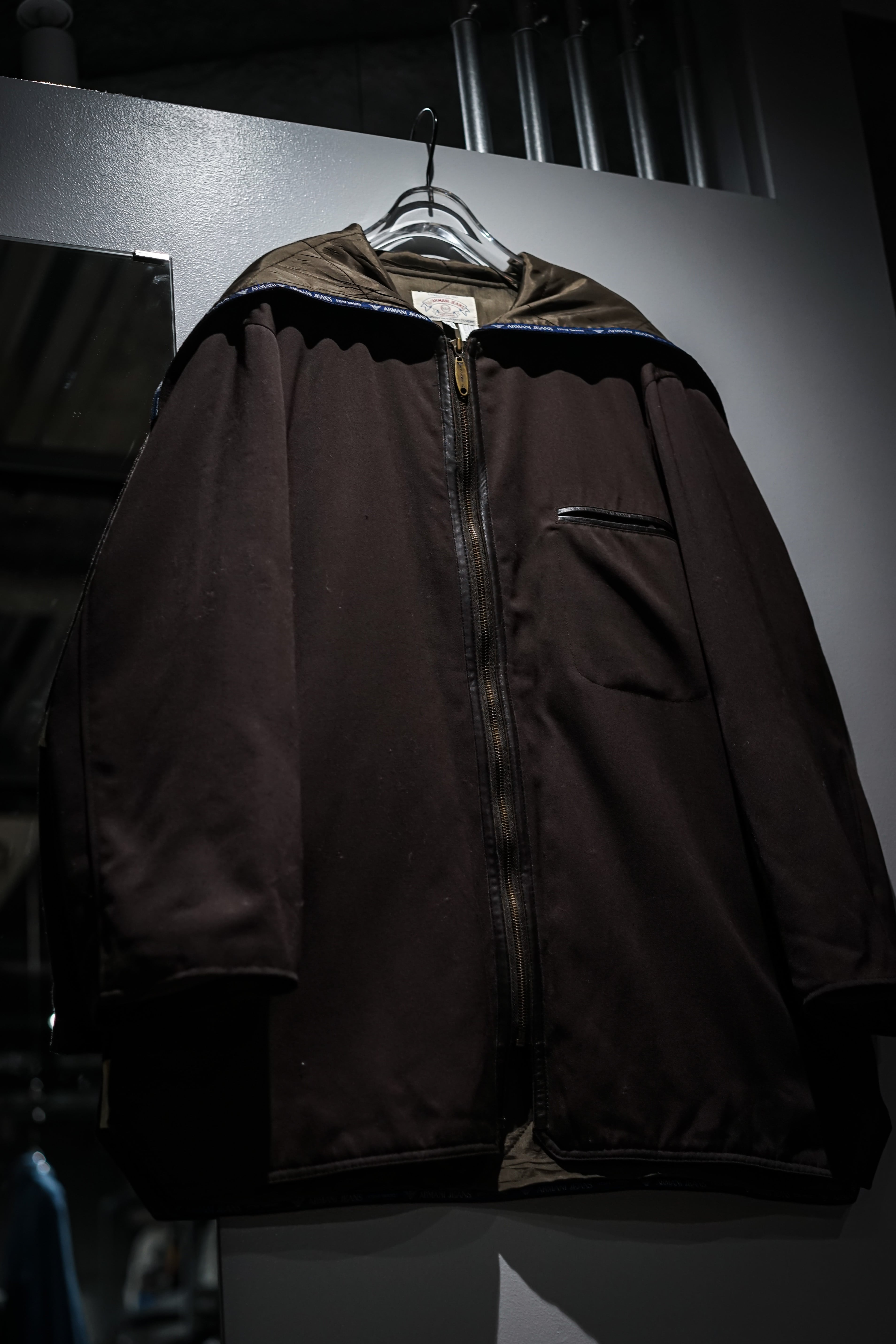 add (C) vintage】90' “ARMANI JEANS” Vintage Wool Gabardine