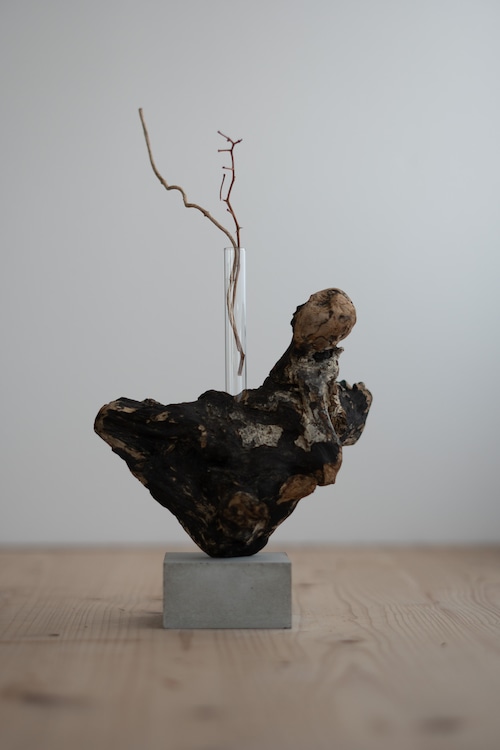 流木一輪挿し Cement M〔無塗装〕 no.7