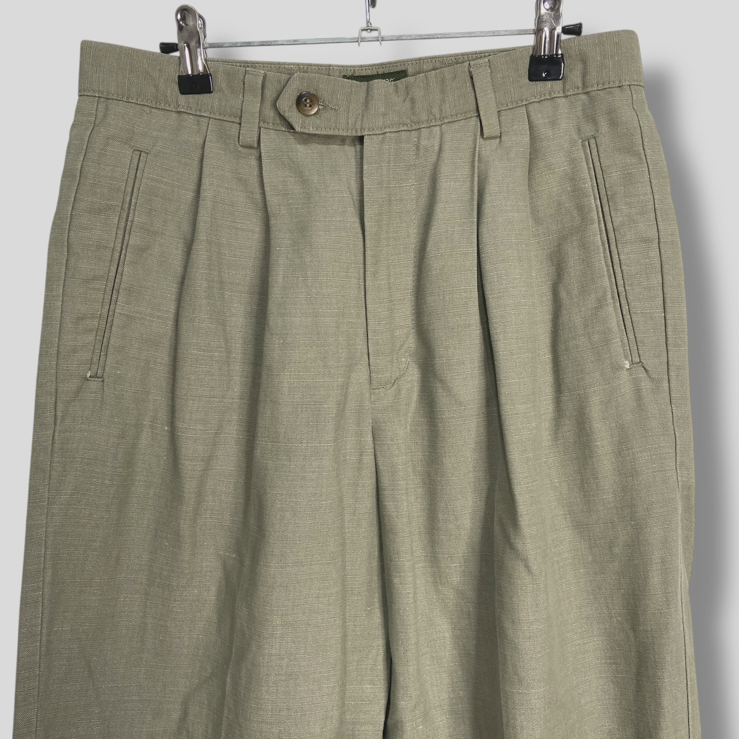 未使用品 Dockers ドッカーズ リネンコットンスラックスパンツ W30L32