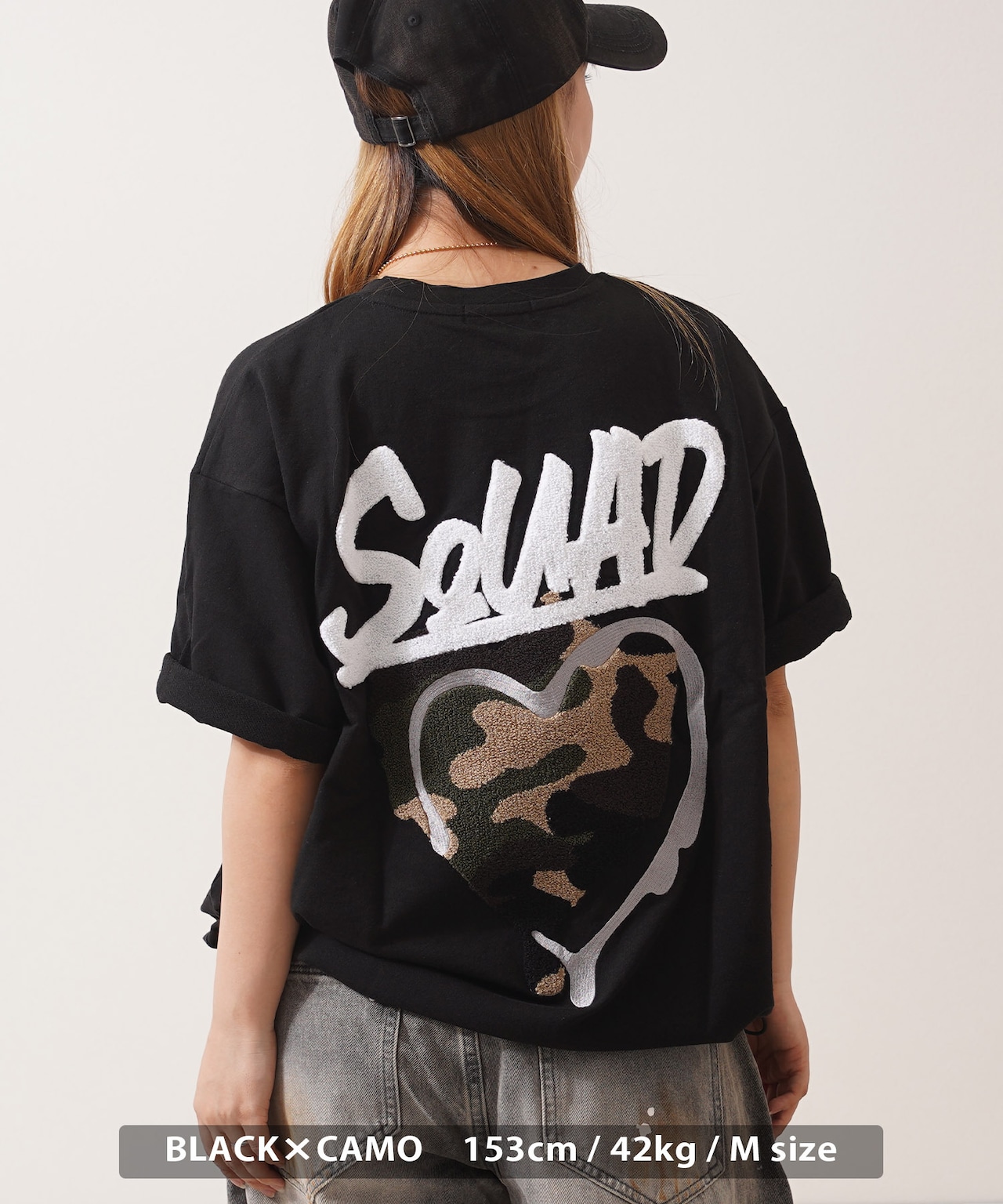 ◆ハートサガラ刺繍 スウェットTシャツ◆ng-46225