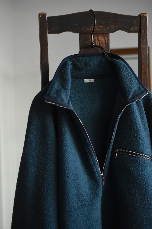 A.PRESSE / Vintage Silk Fleece Harf ZIP Jacket (Blue)
