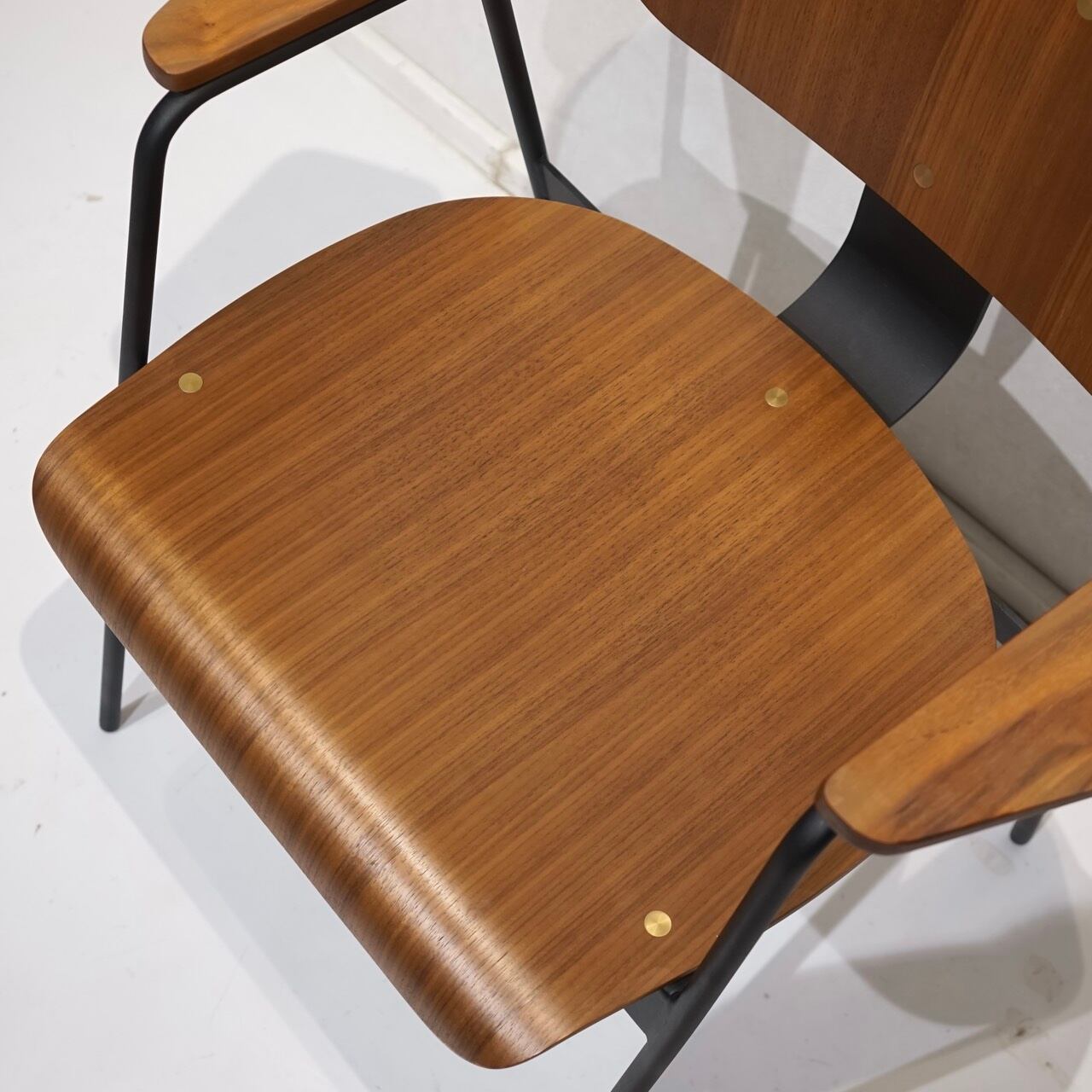 コンプレックス F2 アームチェア ウォールナット材 デスクチェア 工業系 Tubax社 名作 F2 CHAIR/COMPLEX復刻仕様 コンプレックス チェア 名作