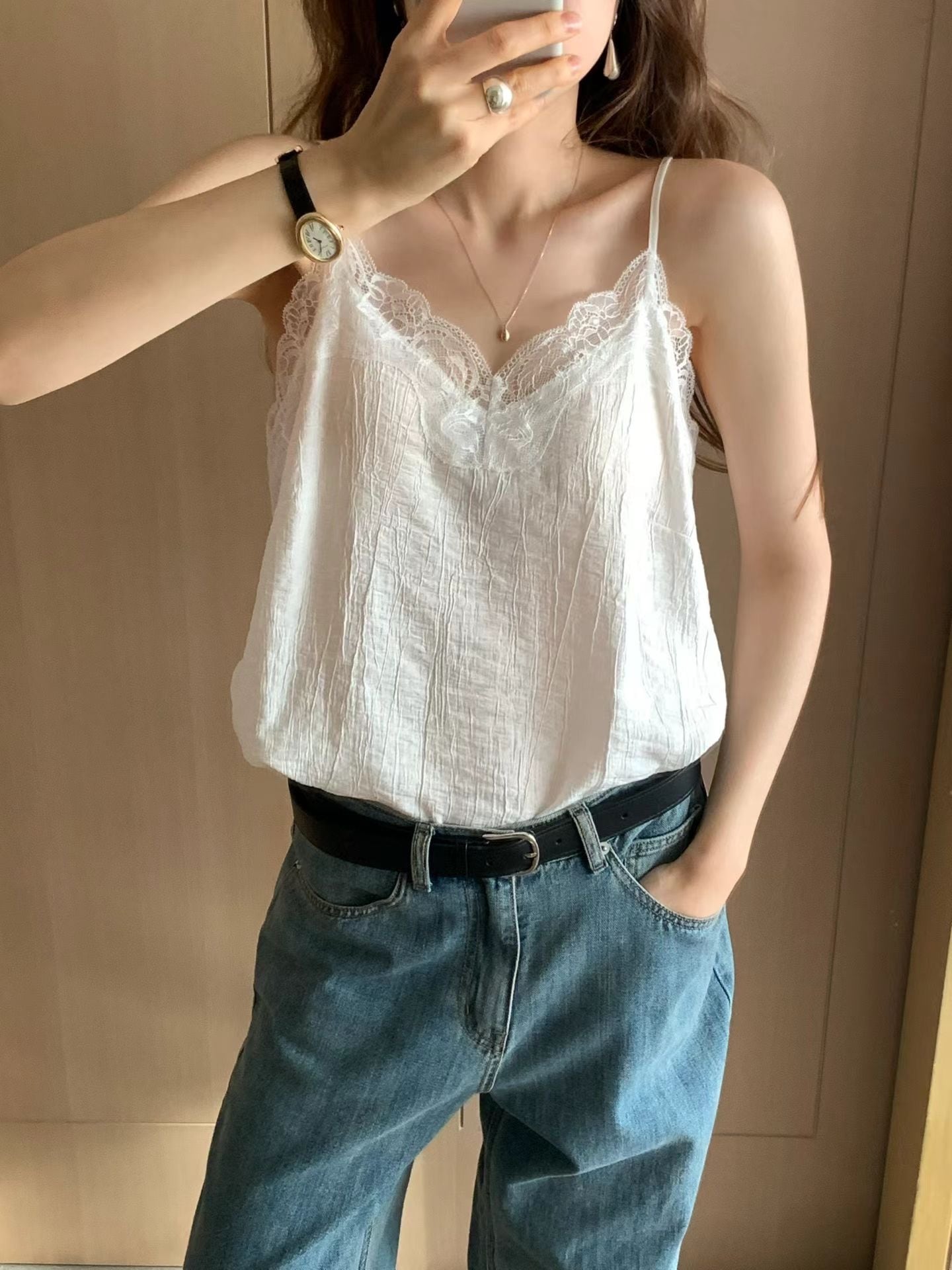 (予約) ounce / Camisole lace blouse